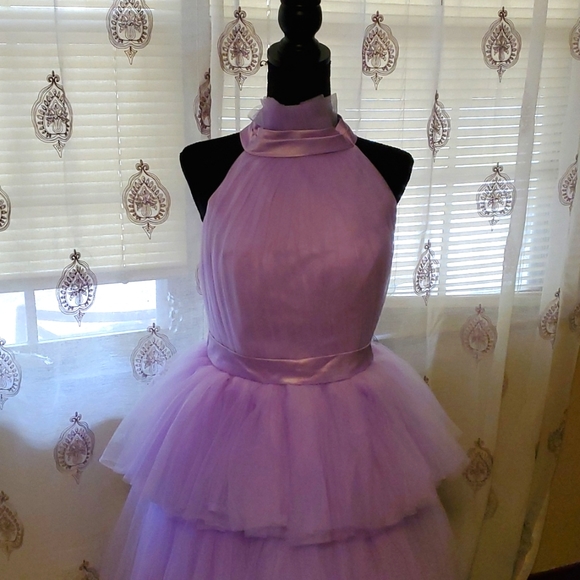 Light purple halter gown - Picture 1 of 16